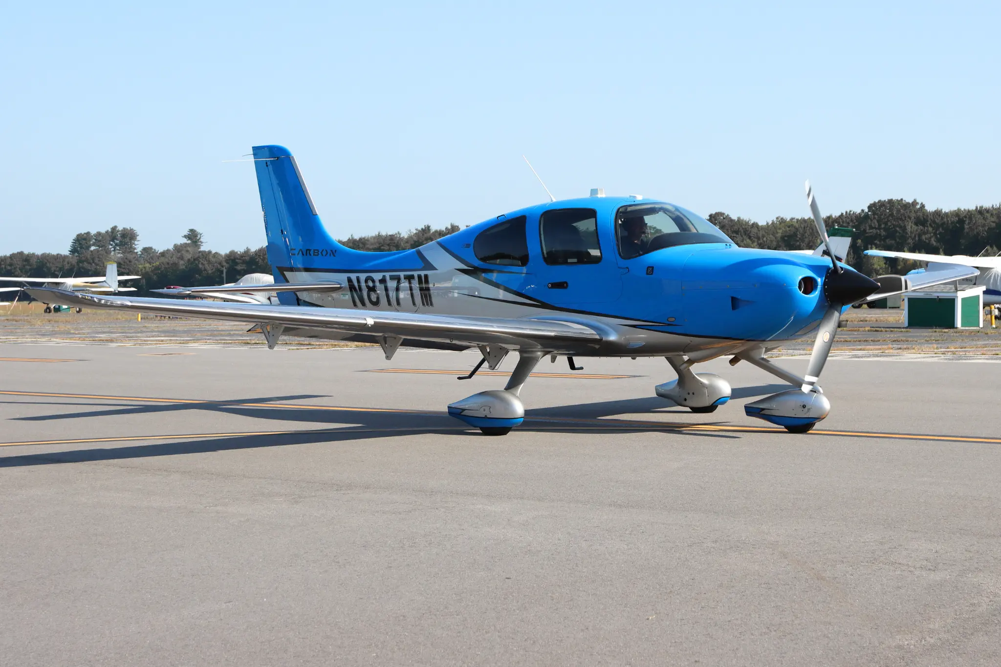 N817TM Skyline Flight SR22 on ramp